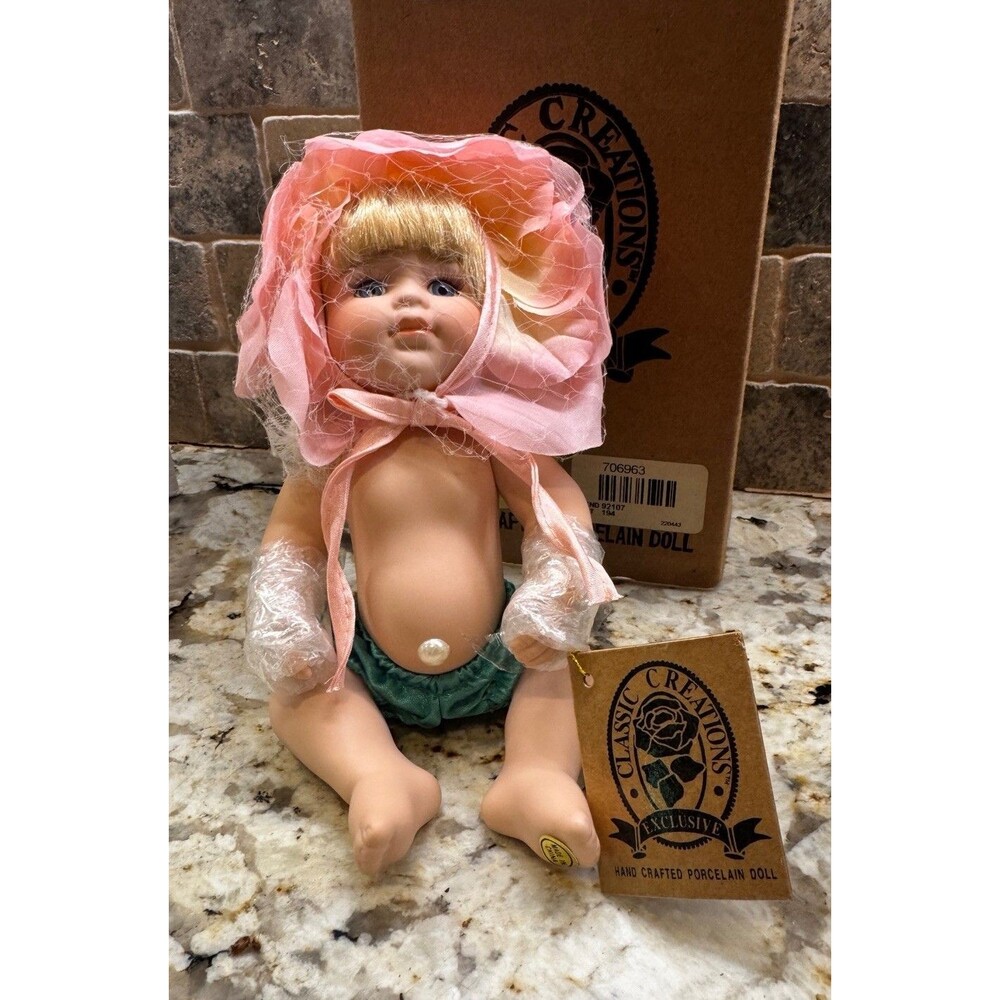 Vintage Classic Creations Exclusive "June Flower Baby" Porcelain Doll NIB!